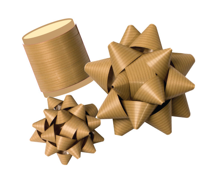 Mock Kraft Effect Gift Bow / Ribbon Spool (select colour)