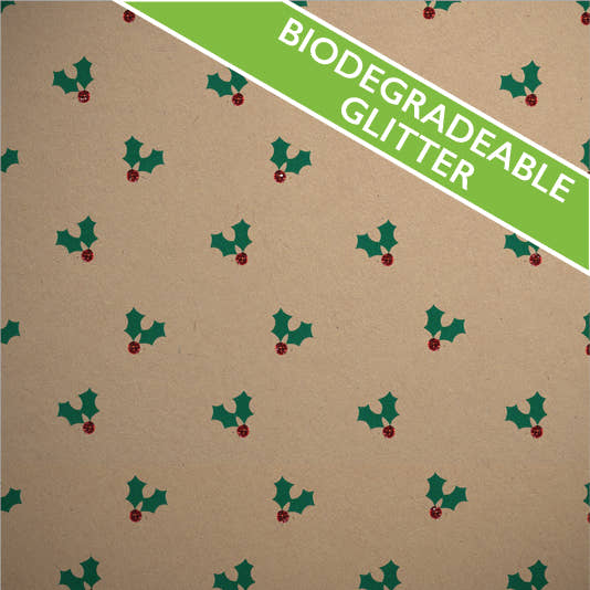 Uniqueco Bio Glitter FSCR Festive Eco Christmas Holly