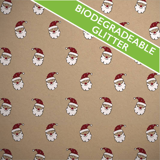Uniqueco Bio Glitter FSCR Festive Eco Santa Head
