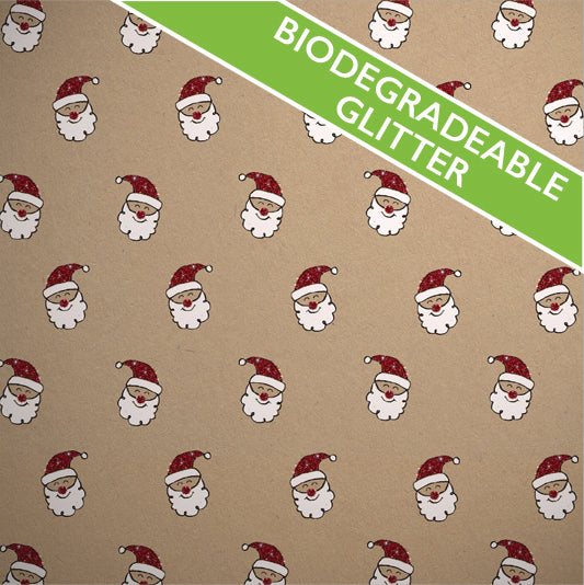 Uniqueco Bio Glitter FSCR Festive Eco Santa Head