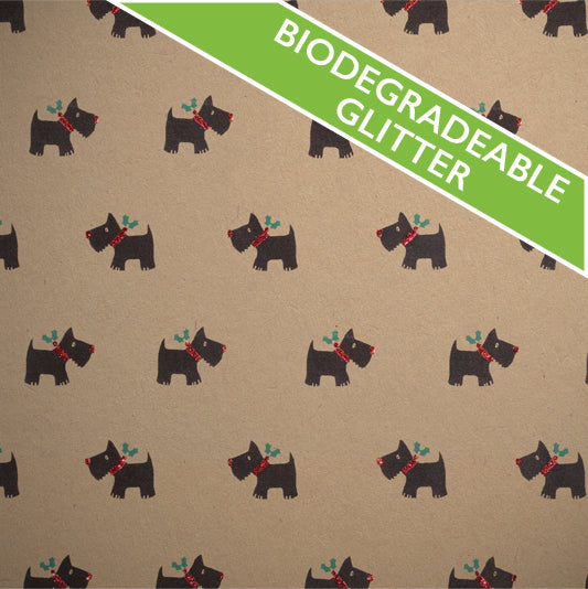 Uniqueco Bio Glitter FSCR Festive Eco Scottie Dog