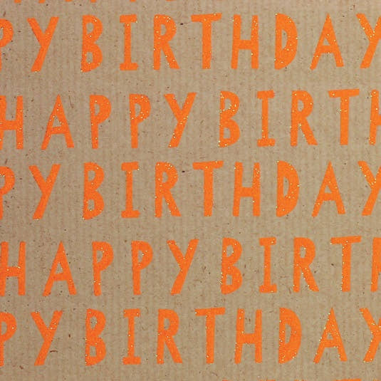 Neon Kraft Cut Out HB Neon Orange wrapping paper
