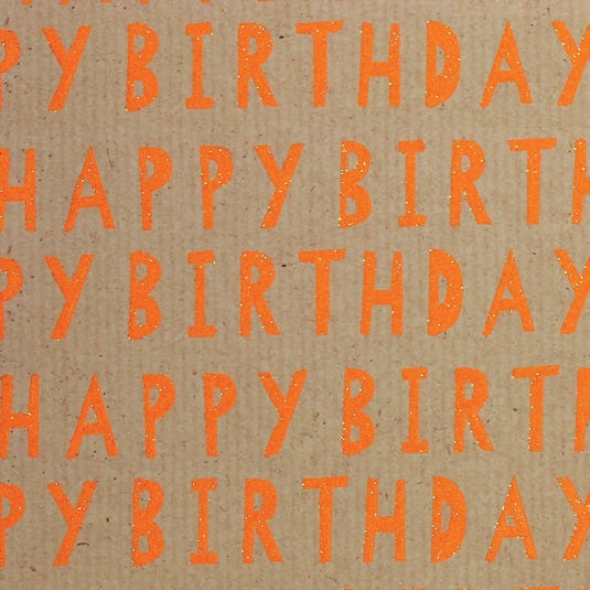 Glitter Neon Kraft Cut Out HB Neon Orange