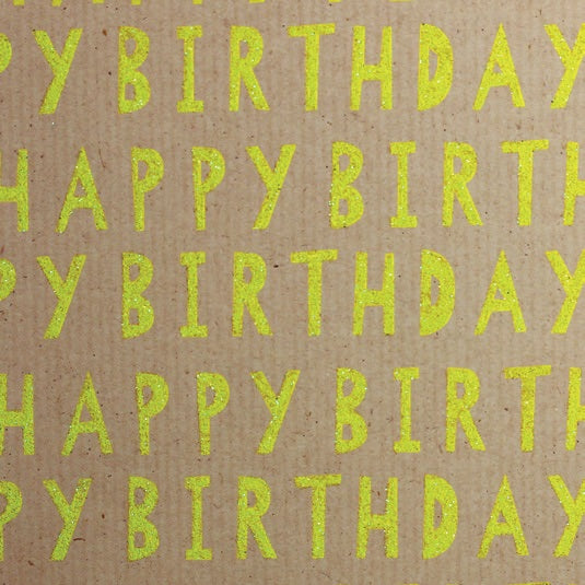 Glitter Neon Kraft Cut Out HB Neon Yellow