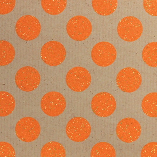 Glitter Neon Kraft Spot Neon Orange