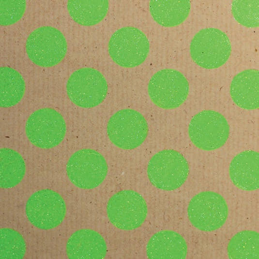 Neon Kraft Spot Neon Green wrapping paper