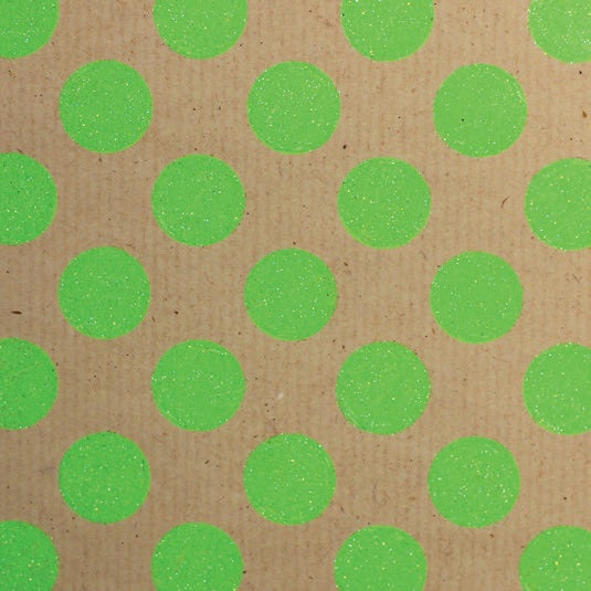 Glitter Neon Kraft Spot Neon Green