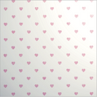 Glitter Les Petits Mini Heart Pink on White