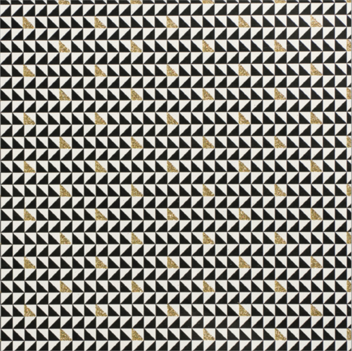 Glitter Flatwrap Deco Triangle Black on Alabaster