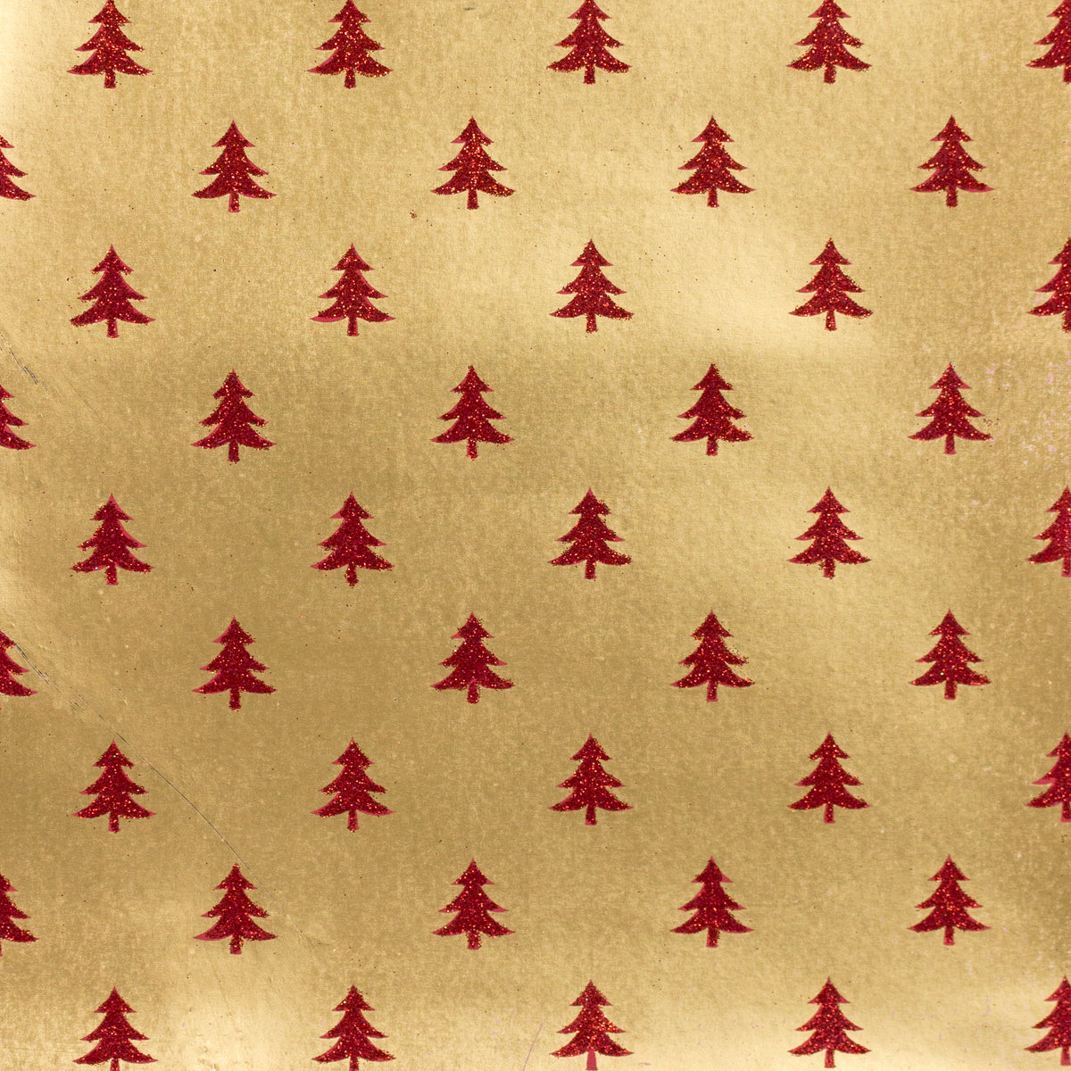 Brocade Mini Tree Red on Gold