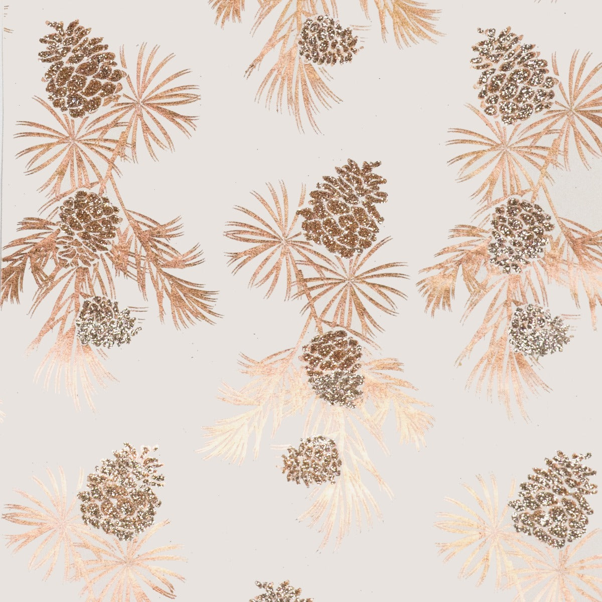 Golden Christmas Pine Cones Sand on Alabaster