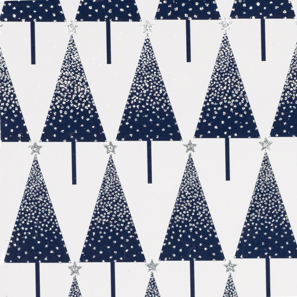 Christmas Sparkle Dotty Tree Silver/Navy on White