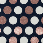 Modernity Navy Spot Rose Gold On Pale Blue