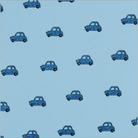 Glitter Ditsy Mini Car Denim Blue On Blue