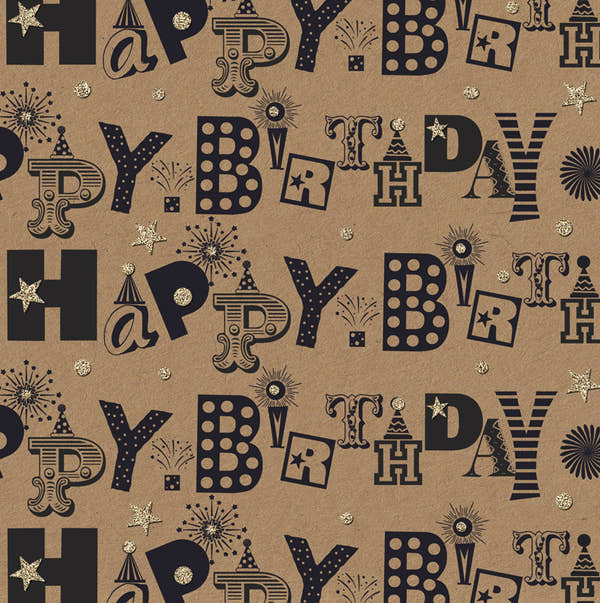 Uniqueco Bio Glitter FSCR Precious Metal Wonky HB Champagne Spot on Kraft