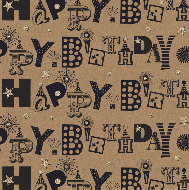 Uniqueco Bio Glitter FSCR Precious Metal Wonky HB Champagne Spot on Kraft