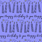 Uniqueco Bio Glitter FSCM Eco Party Candles Silver on Blue