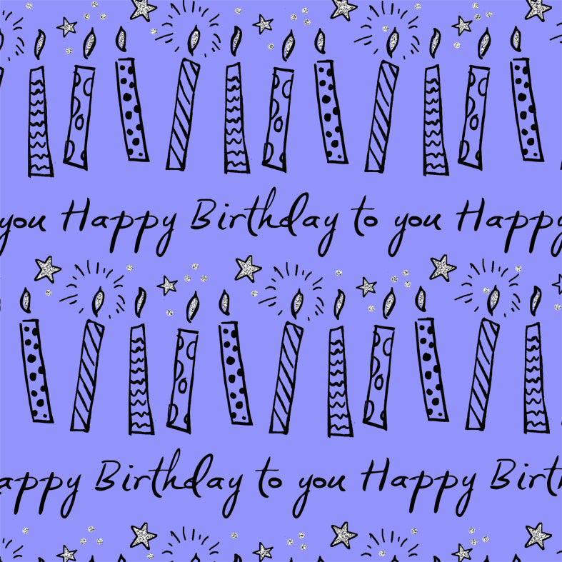 Uniqueco Bio Glitter FSCM Eco Party Candles Silver on Blue