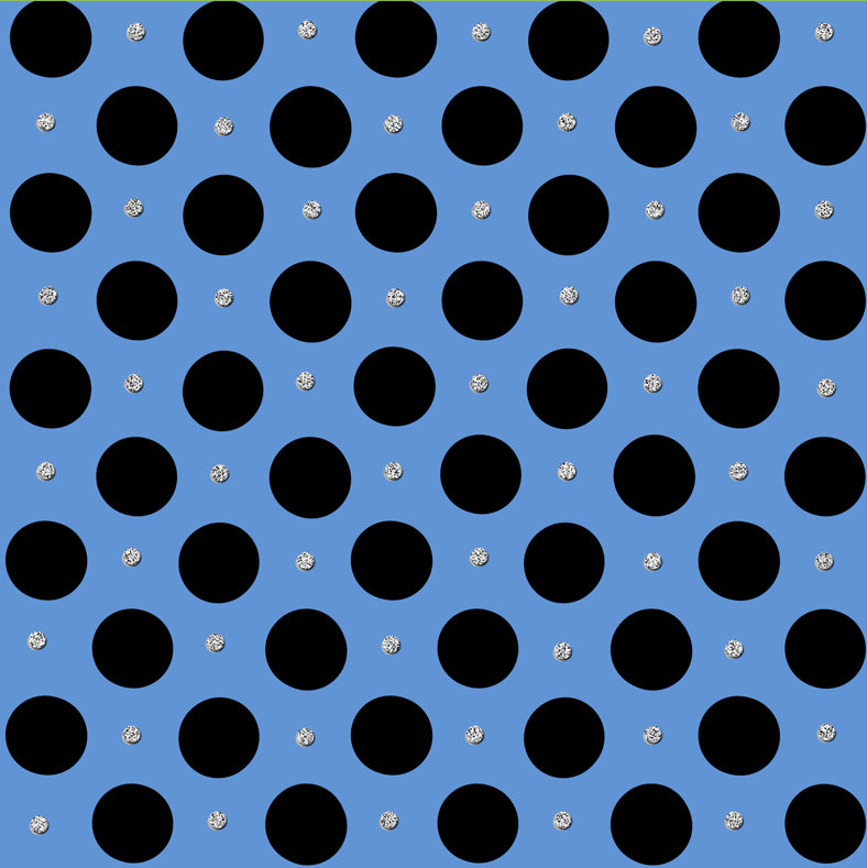 Uniqueco Bio Glitter FSCM Eco Party Silver/Black Spots on Blue