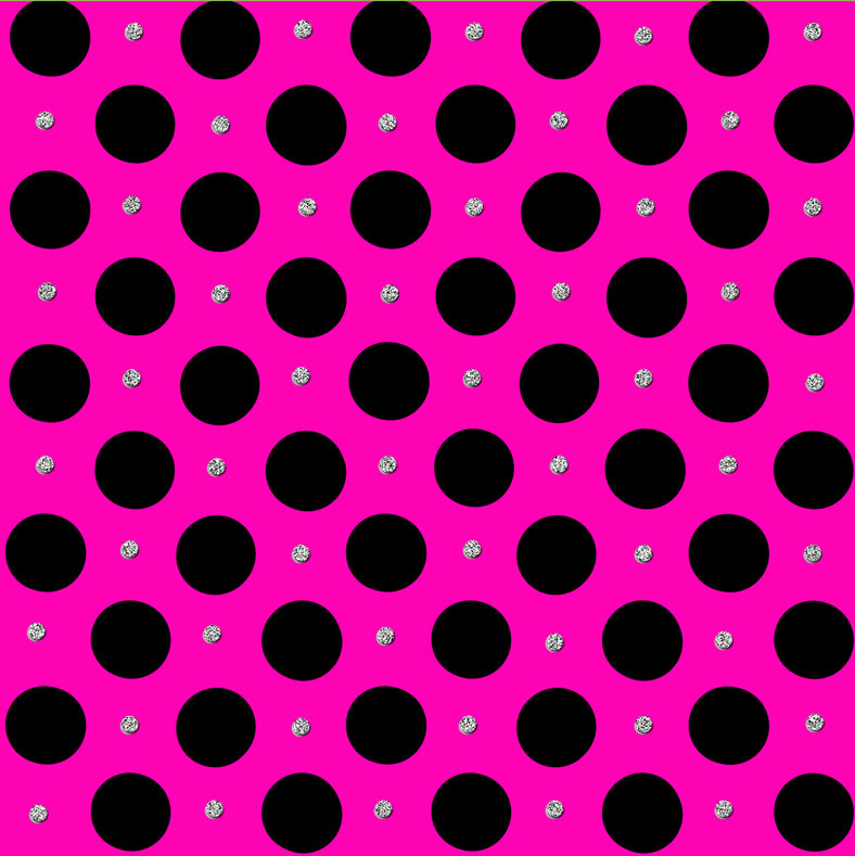 Uniqueco Bio Glitter FSCM Eco Party Silver/Black Spot on Pink