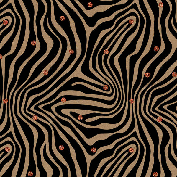 Uniqueco Bio Glitter FSCR Precious Metal Zebra Print/Copper Spot on Kraft