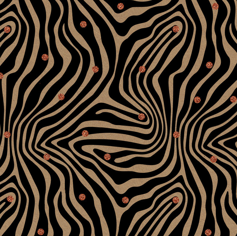 Uniqueco Bio Glitter FSCR Precious Metal Zebra Print/Copper Spot on Kraft