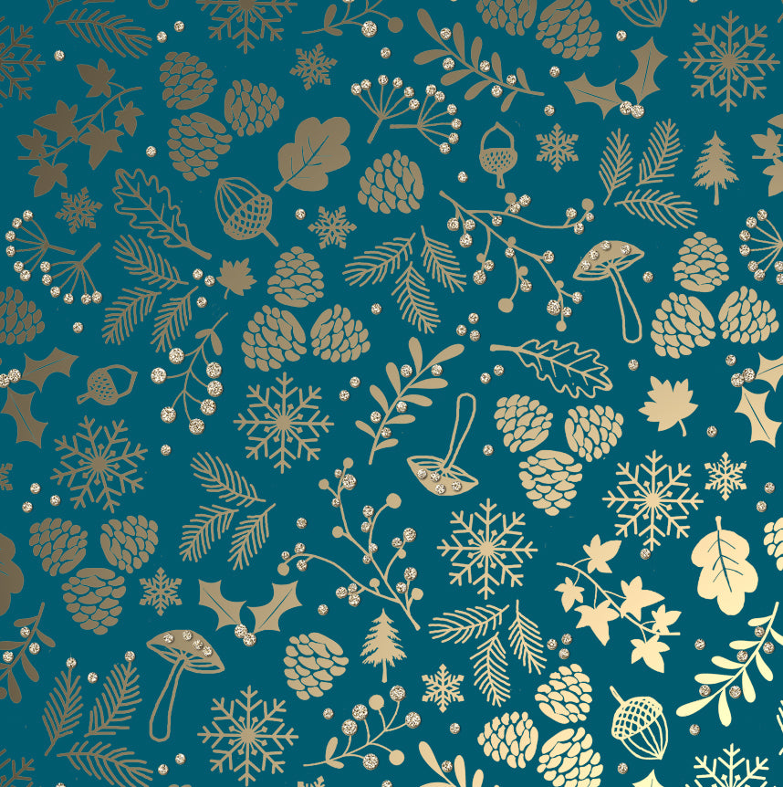 Uniqueco Bio Glitter FSCM Luxe Gold Icons on Teal