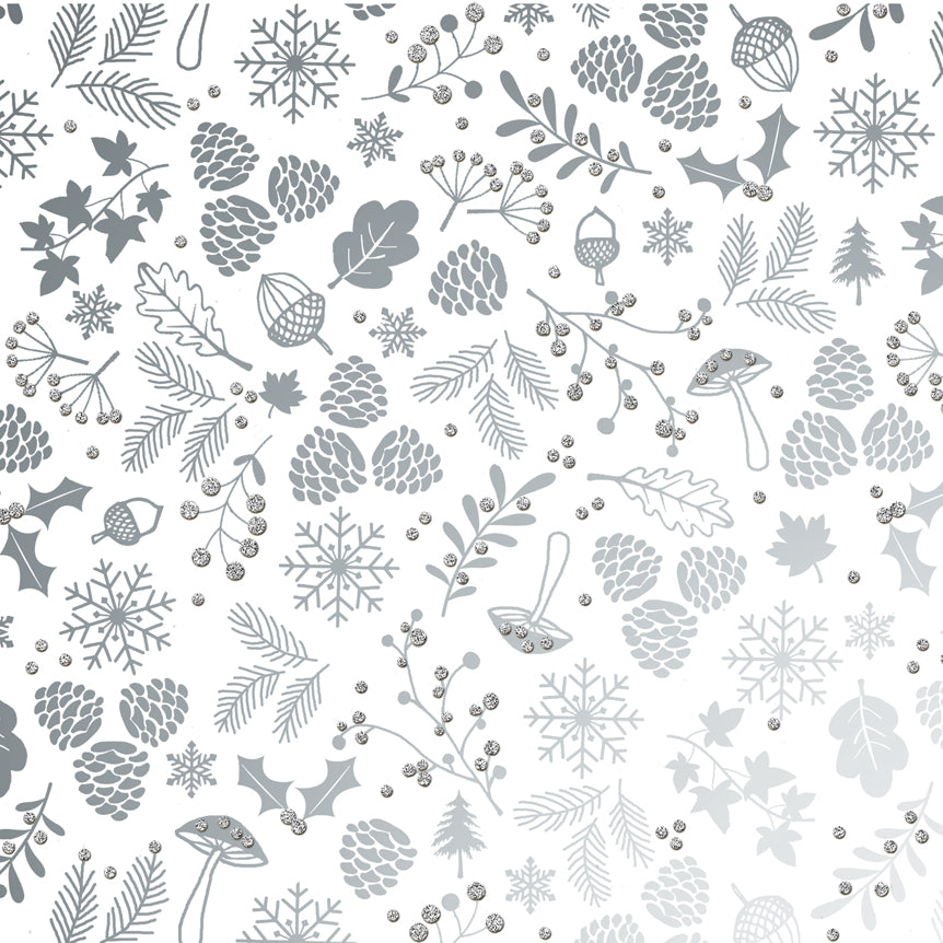 Uniqueco Bio Glitter FSCM Luxe Silver Icons on White