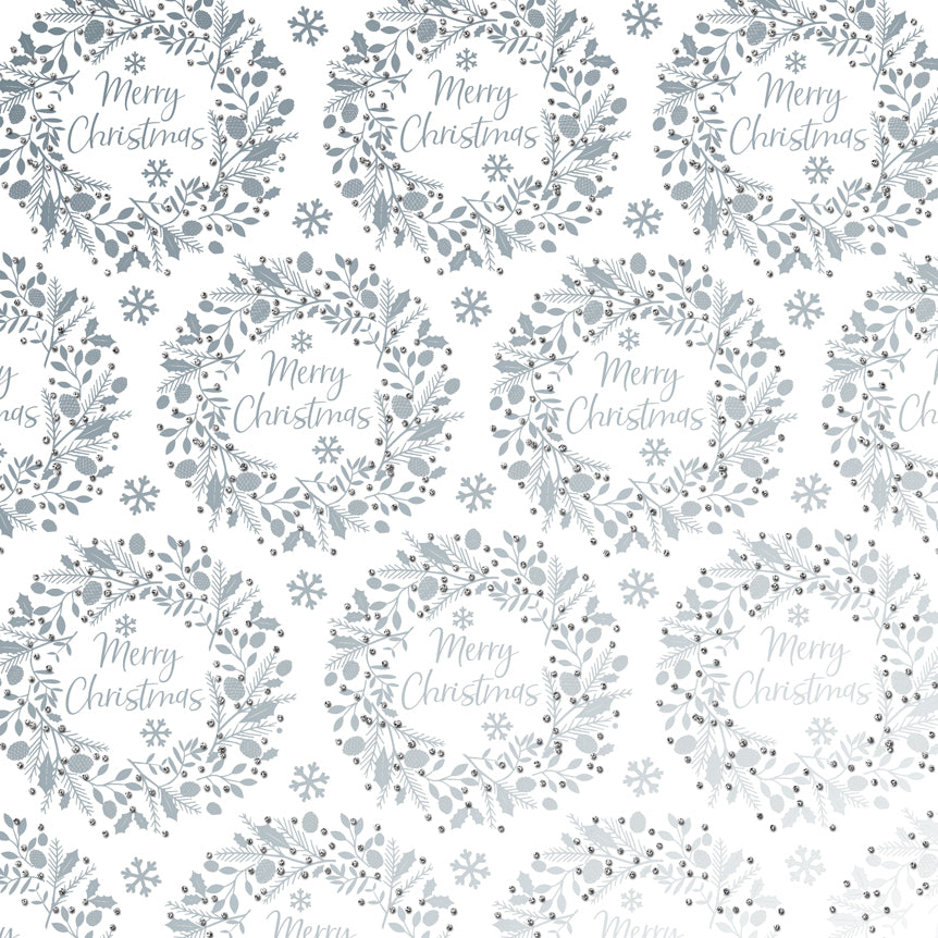 Uniqueco Bio Glitter FSCM Luxe Silver Wreath on White