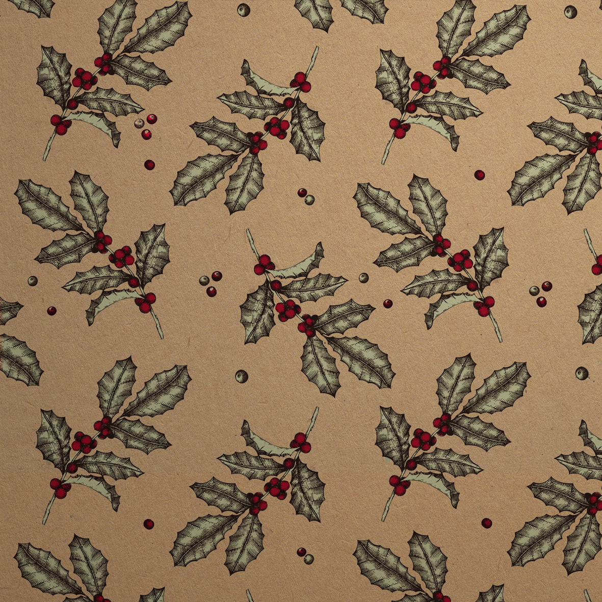 Uniqueco Printed FSCR Wild Winter Holly on Kraft