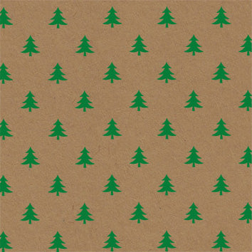 Uniqueco Printed FSCR Jolly Christmas Mini Green Tree on Kraft