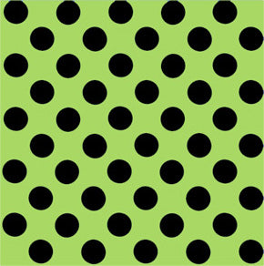 Uniqueco Printed FSCM Happy Brights Black Spot on Bright Green