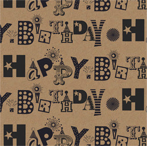 Uniqueco Printed FSCR Love the Earth Wonky HB Black on Kraft