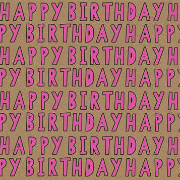 Uniqueco Printed FSCR Simply Eco Pink Cut Out HB on Kraft