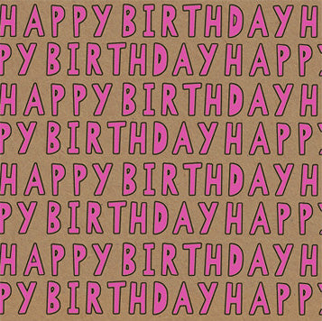 Uniqueco Printed FSCR Simply Eco Pink Cut Out HB on Kraft