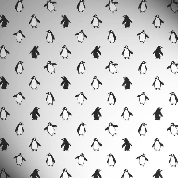 Uniqueco Printed FSCM Arctic Black and White Penguins on Grey