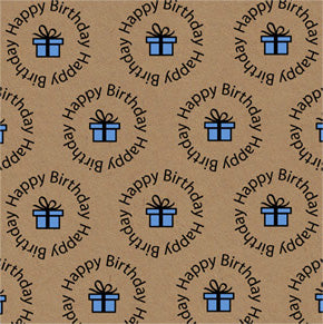 Uniqueco Printed FSCR Simply Eco Blue Circle HB Present on Kraft