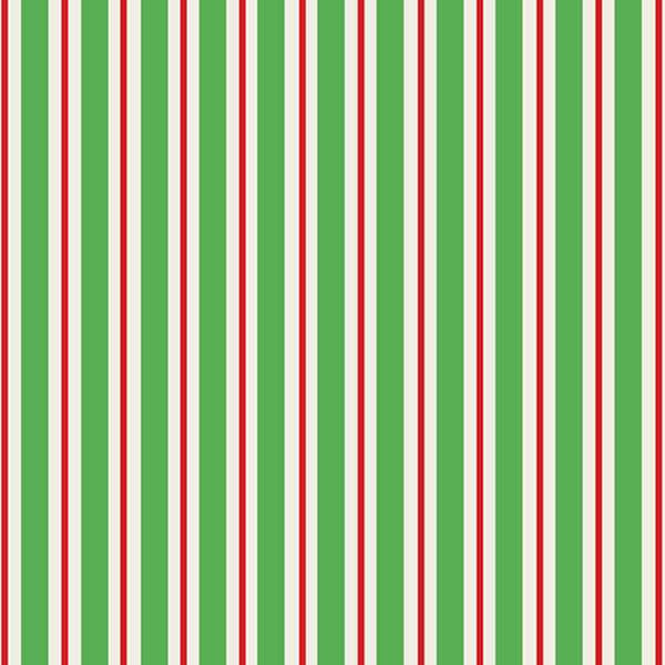 Uniqueco Printed FSCM Elf Duo Stripe Red/Green on Cream
