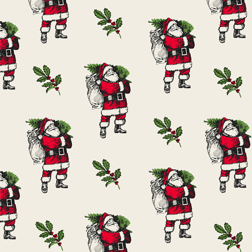 Uniqueco Printed FSCM Vintage Christmas Santa
