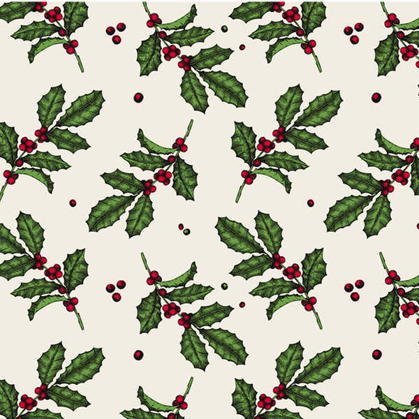 Uniqueco Printed FSCM Vintage Christmas Holly
