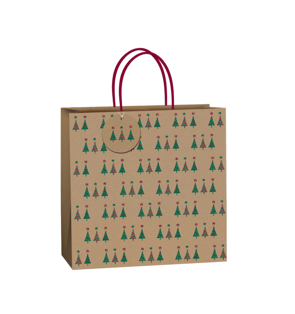 Uniqueco FSCM* Bioglitter Bag Festive Eco Three Trees Large (Unit of 6)
