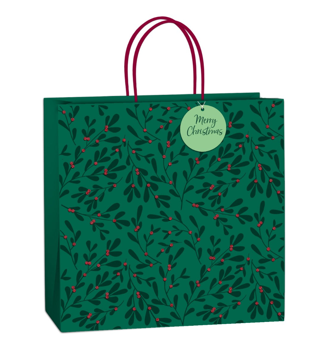 Uniqueco FSCM* Bioglitter Bag Holly & Ivy Extra Large (Unit of 6)
