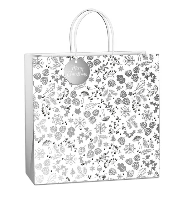 Uniqueco FSCM* Bioglitter Bag Luxe Silver Extra Large (Unit of 6)
