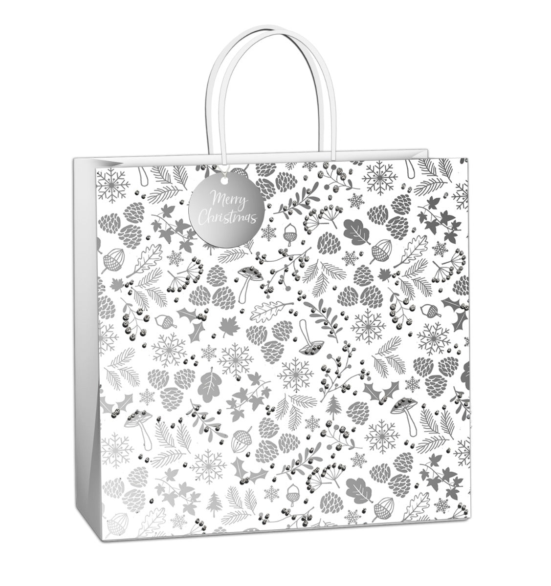 Uniqueco FSCM* Bioglitter Bag Luxe Silver Extra Large (Unit of 6)