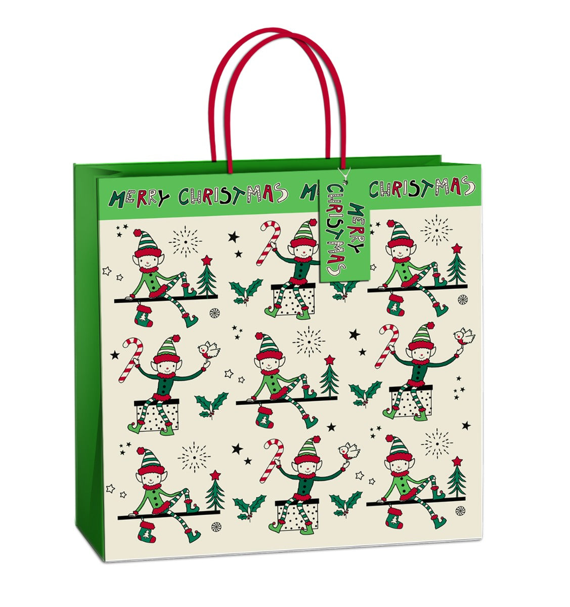 Uniqueco FSCM* Printed Bag Elf Extra Large (Unit of 6)