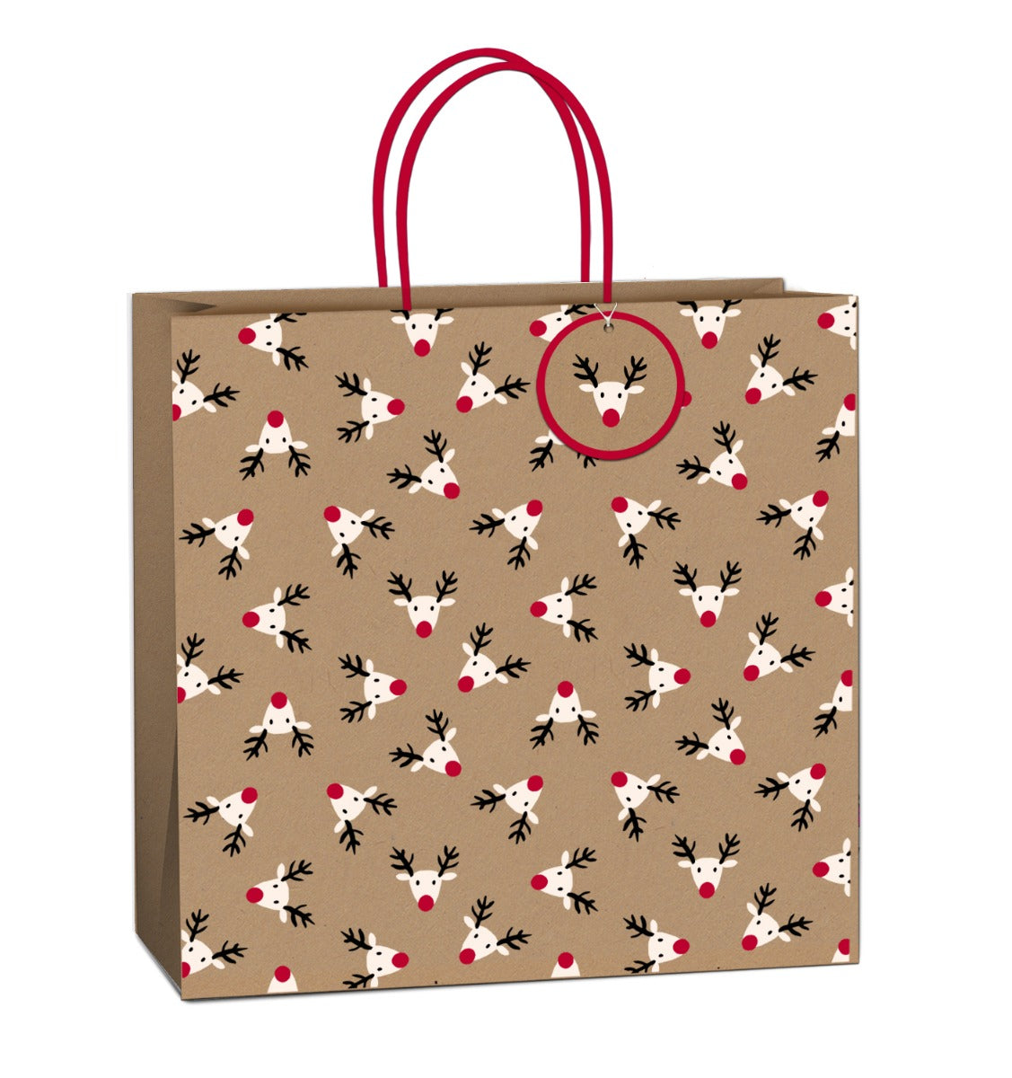 Uniqueco FSCM* Printed Bag Festive Friends Rudolph Extra Large (Unit of 6)