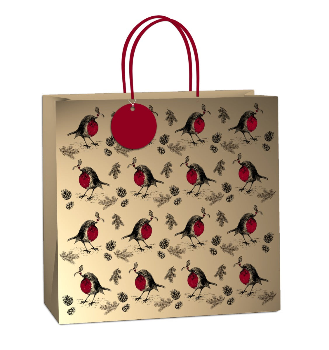 Uniqueco FSCM* Printed Bag Winter Deluxe Robin Extra Large (Unit of 6)