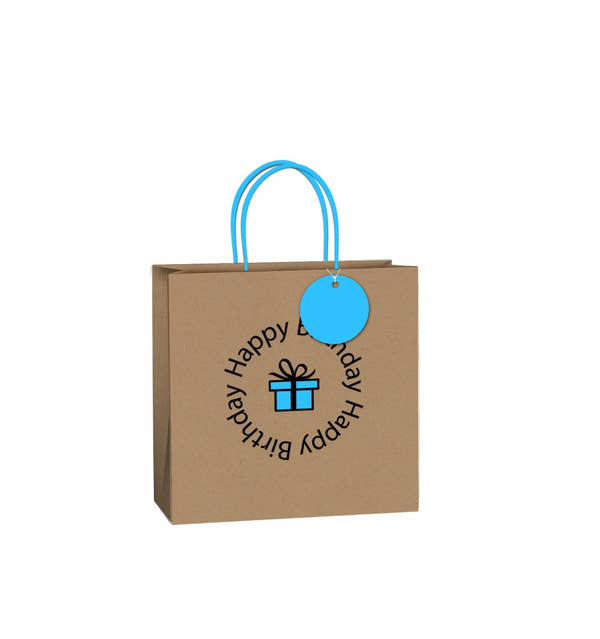 Simply Eco Circle Present Blue medium FSC® gift bag