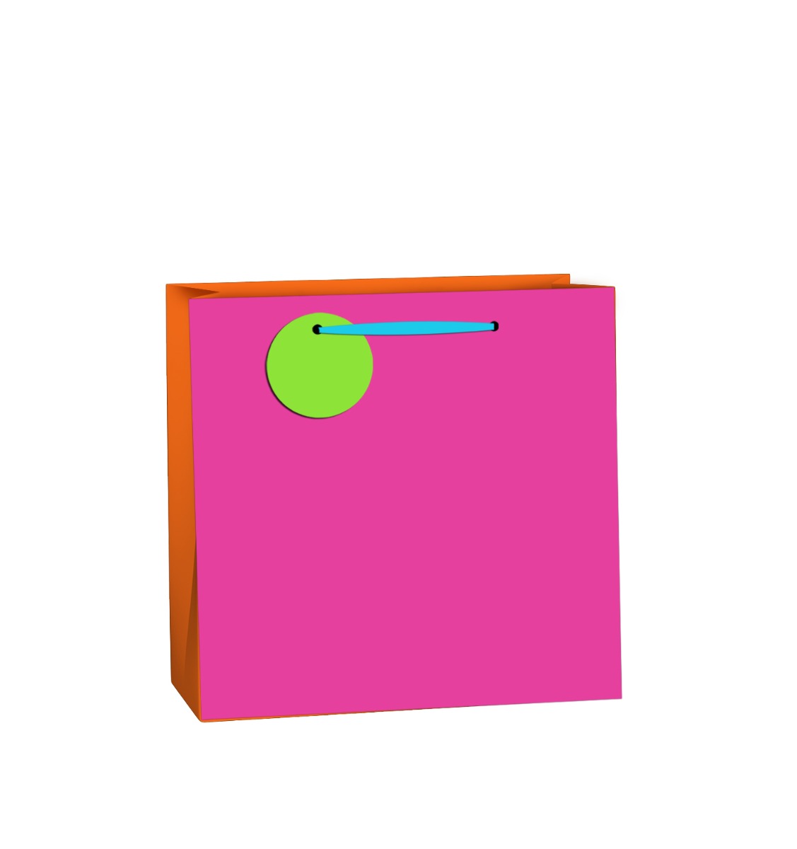 Uniqueco FSCM* Printed Bag Simply Colour Pink and Orange Large (Unit of 6)