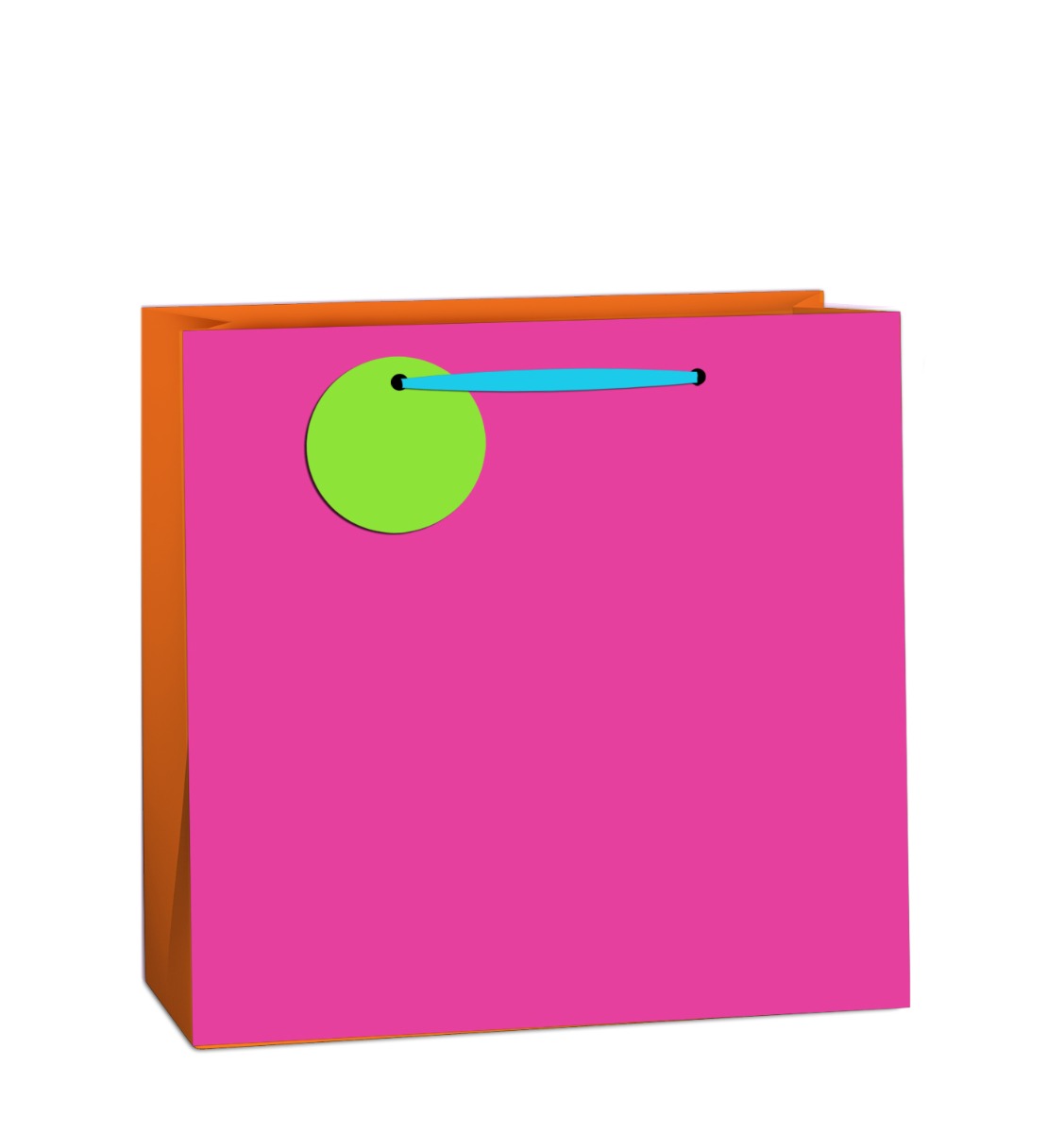 Uniqueco FSCM* Printed Bag Simply Colour Pink and Orange Ex Large (Unit of 6)